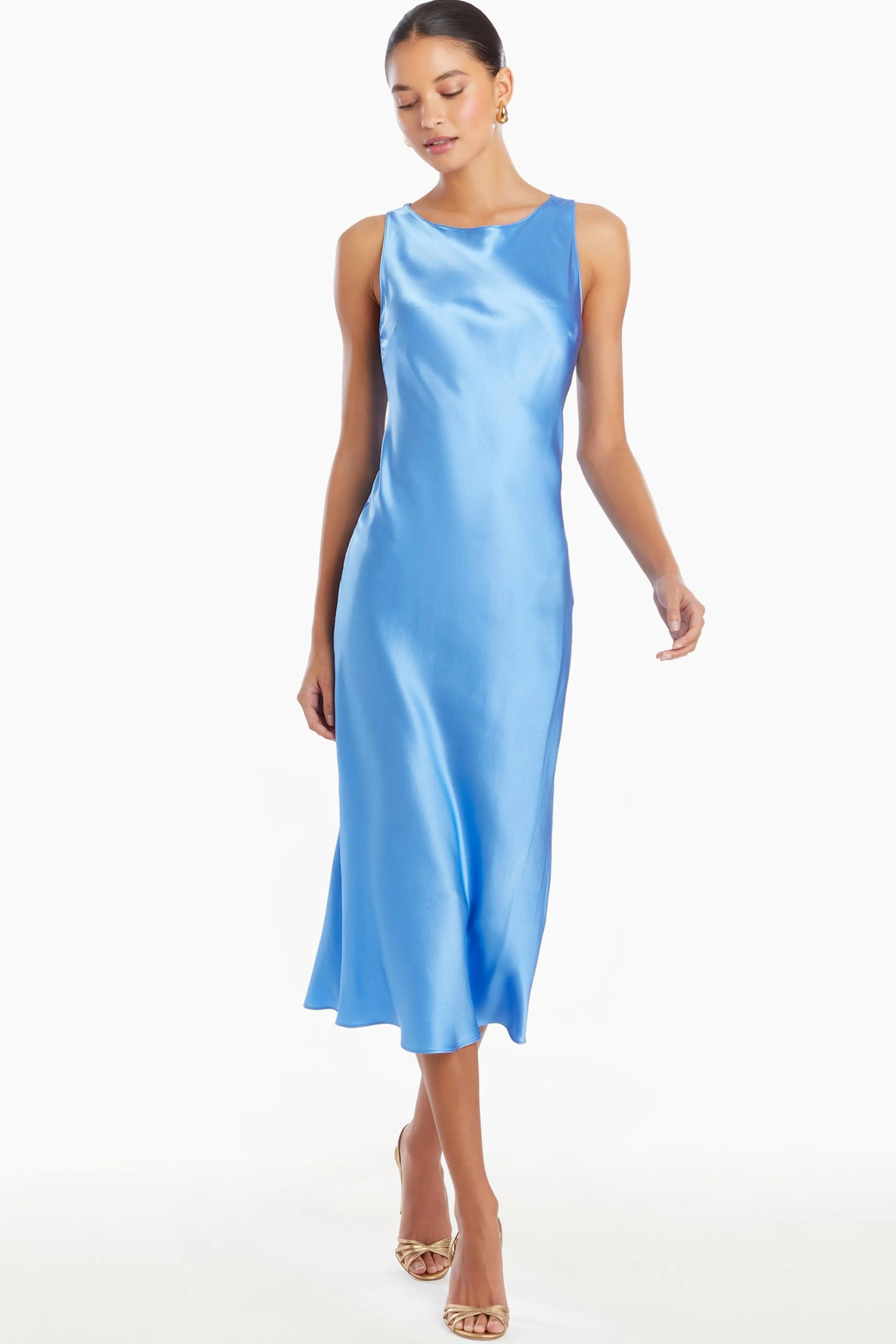 Clearance Amanda Uprichard Elaine Silk Dress Atlantic