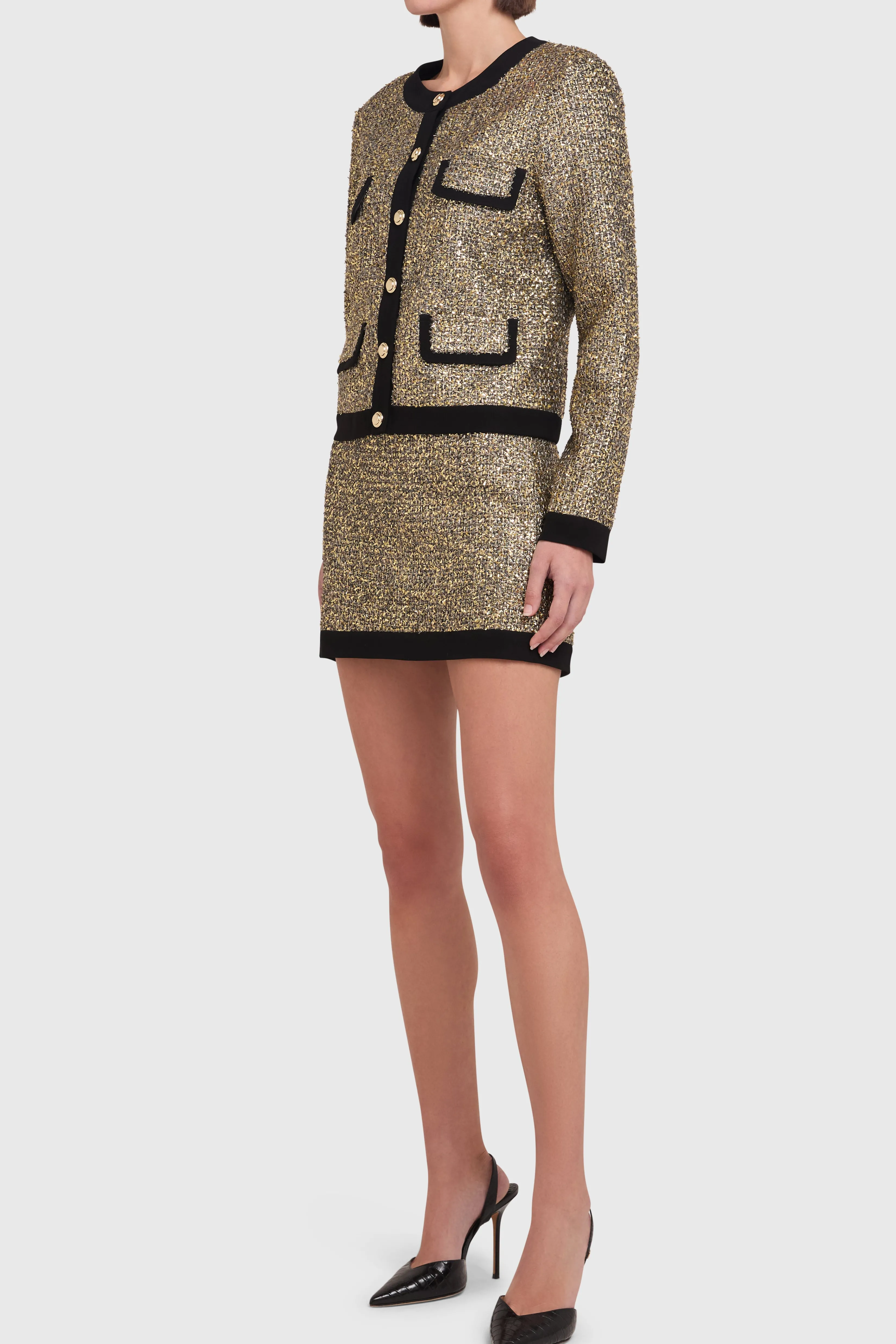 Hot Amanda Uprichard Paxton Jacket Gold/Black